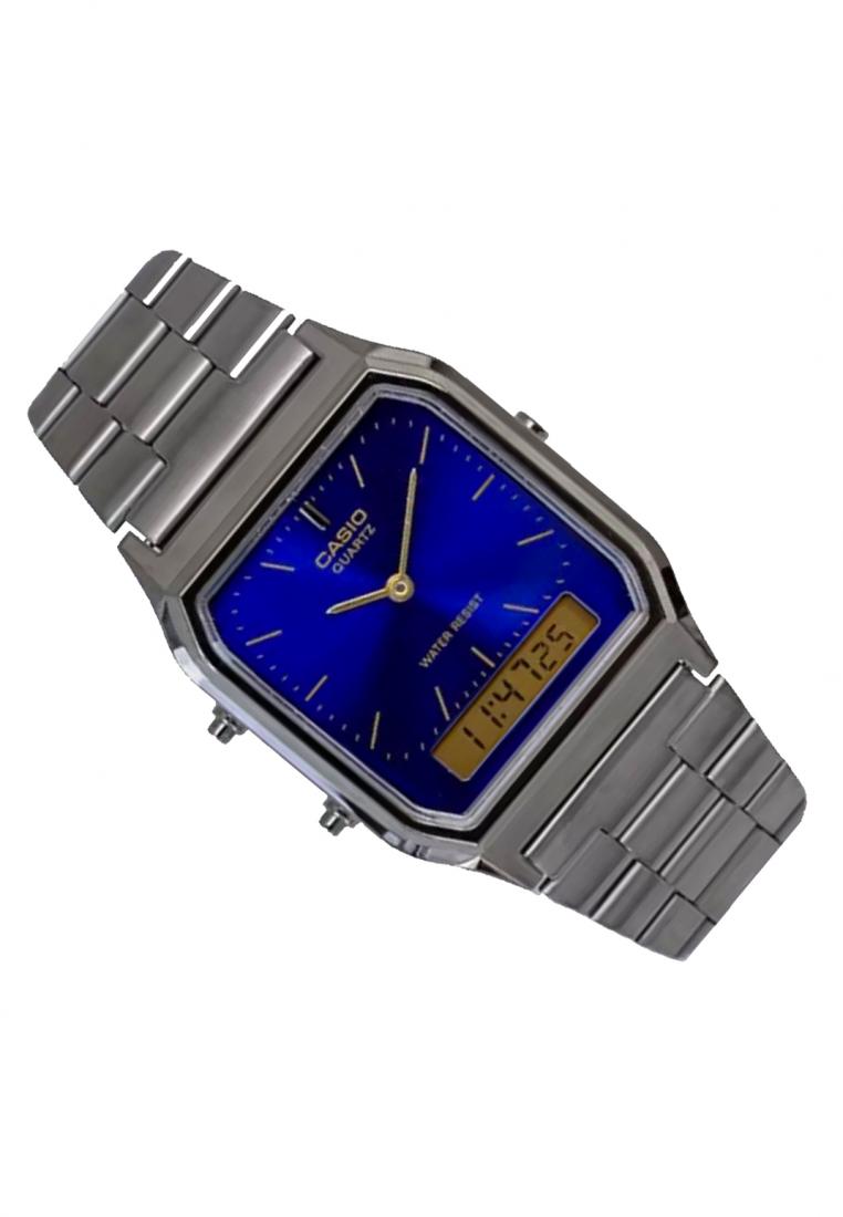 Casio AQ-230GG-2ADF Digital Analog Stainless Steel Strap Watch-Watch Portal Philippines