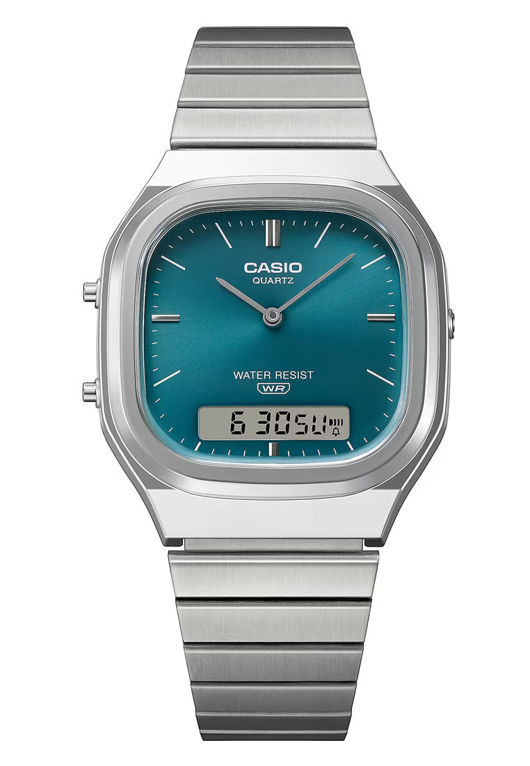 Casio AQ-240E-3A Digital Analog Stainless Steel Strap Watch-Watch Portal Philippines