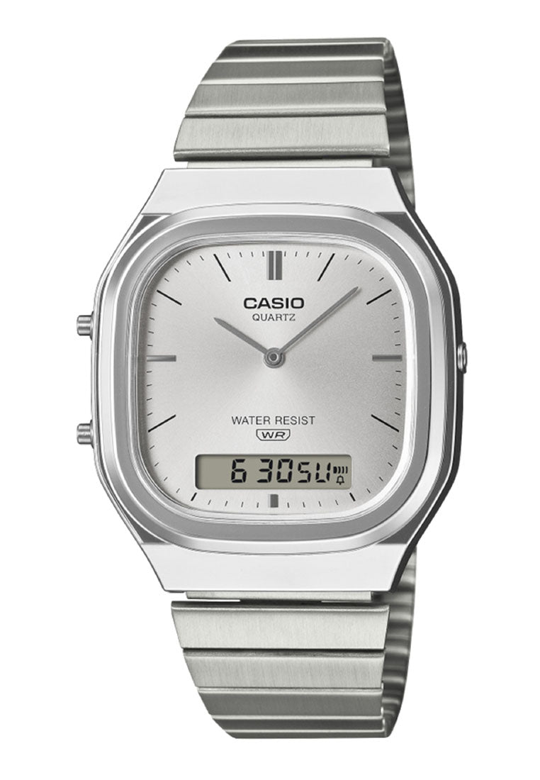 Casio AQ-240E-7A Digital Analog Stainless Steel Strap Watch-Watch Portal Philippines