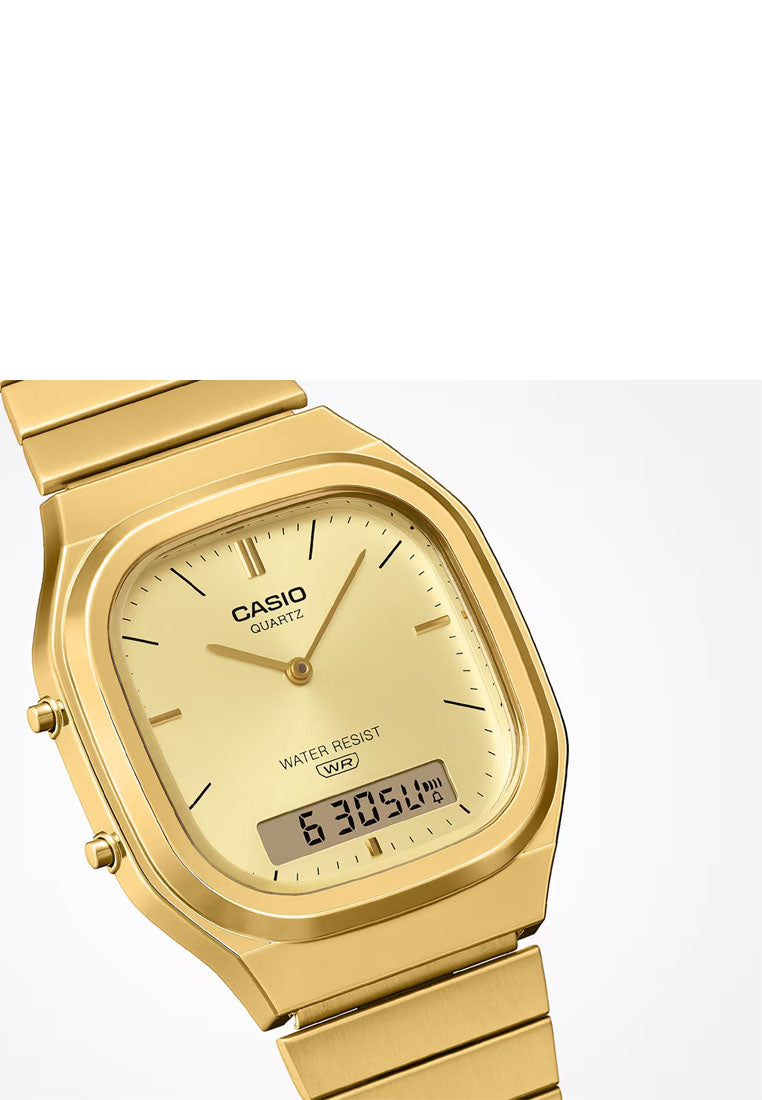 Casio AQ-240EG-9A Digital Analog Stainless Steel Strap Watch-Watch Portal Philippines