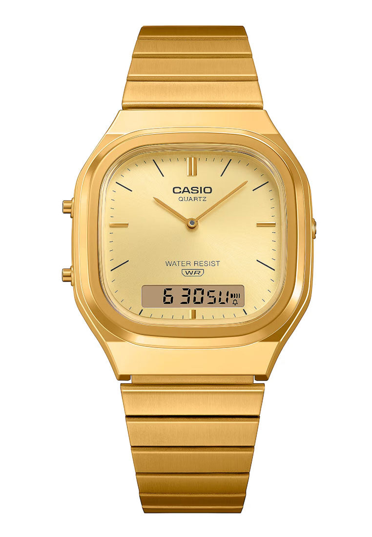 Casio AQ-240EG-9A Digital Analog Stainless Steel Strap Watch-Watch Portal Philippines