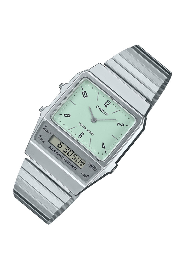 Casio AQ-800E-3A Digital Analog Stainless Steel Strap Watch For Men-Watch Portal Philippines