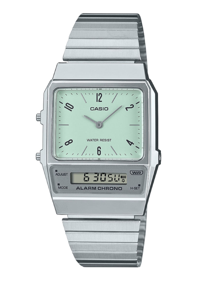 Casio AQ-800E-3A Digital Analog Stainless Steel Strap Watch For Men-Watch Portal Philippines