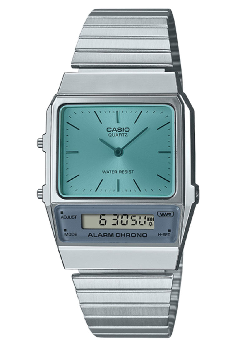 Casio ?AQ-800EC-2A Digital Analog Stainless Steel Strap Watch-Watch Portal Philippines