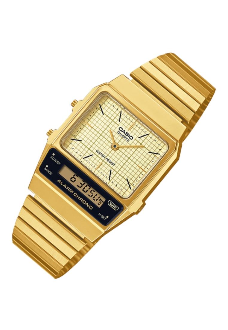 Casio AQ-800EG-9A Digital Analog Stainless Steel Strap Watch-Watch Portal Philippines