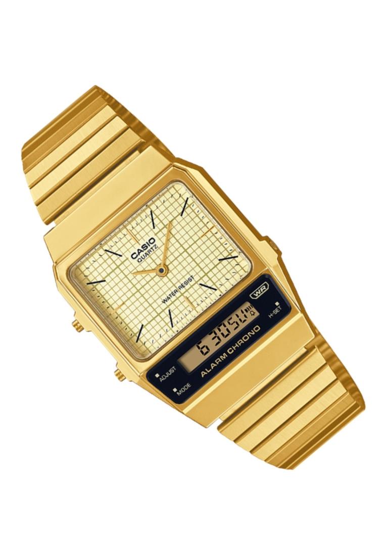Casio AQ-800EG-9A Digital Analog Stainless Steel Strap Watch-Watch Portal Philippines