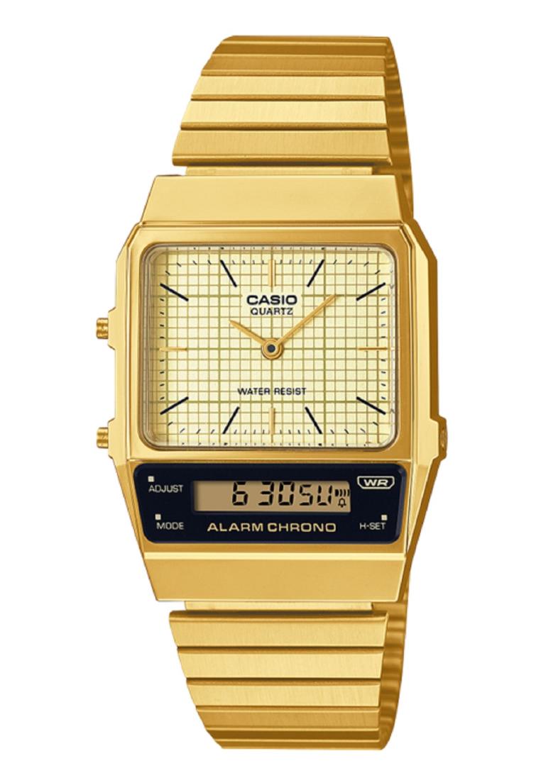 Casio AQ-800EG-9A Digital Analog Stainless Steel Strap Watch-Watch Portal Philippines