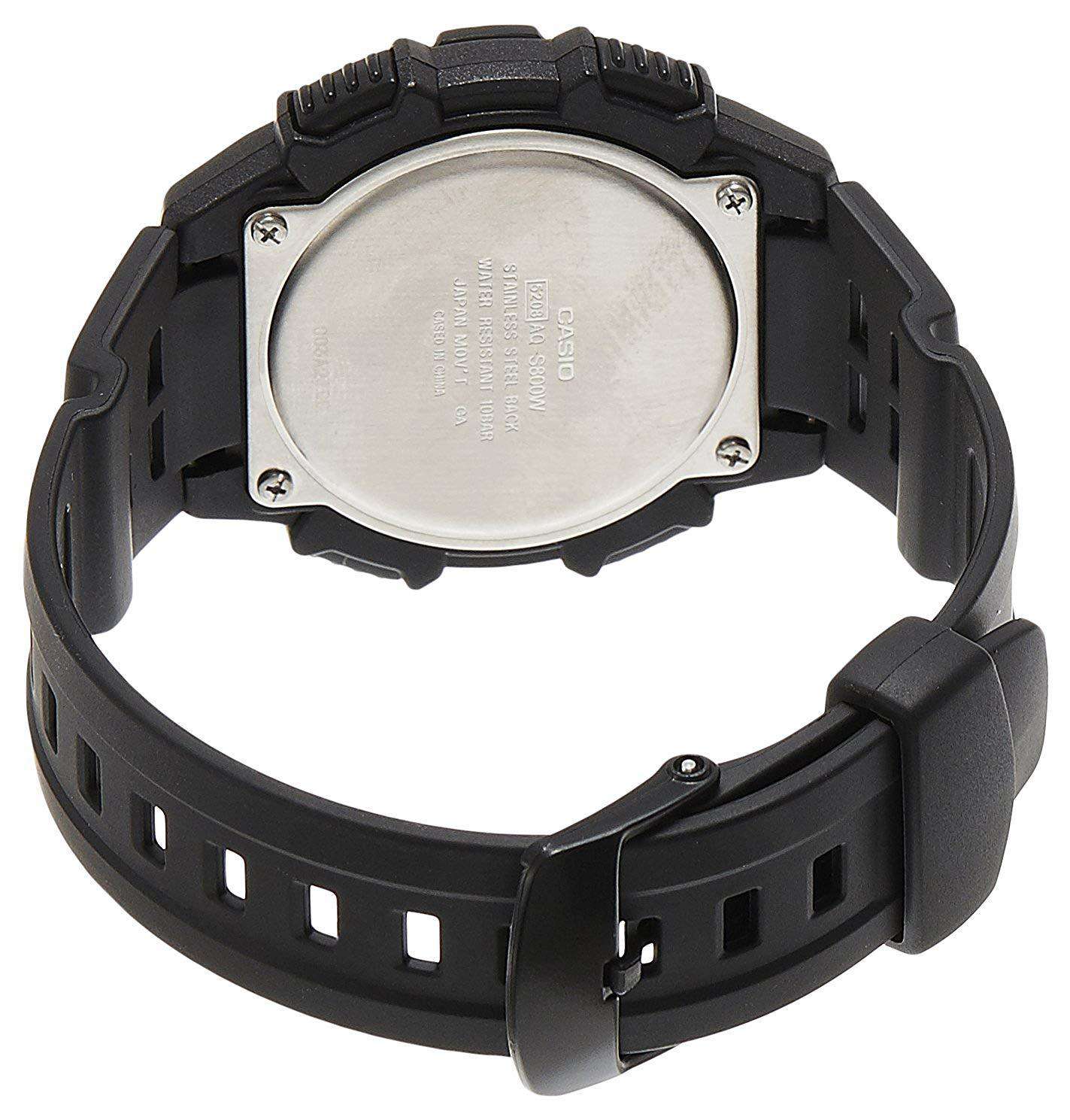 Casio AQ-S800W-1B2 Black Solar Powered Watch for Men-Watch Portal Philippines