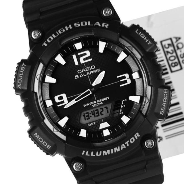 Casio AQ-S810W-1A Black Solar Powered Watch for Men-Watch Portal Philippines