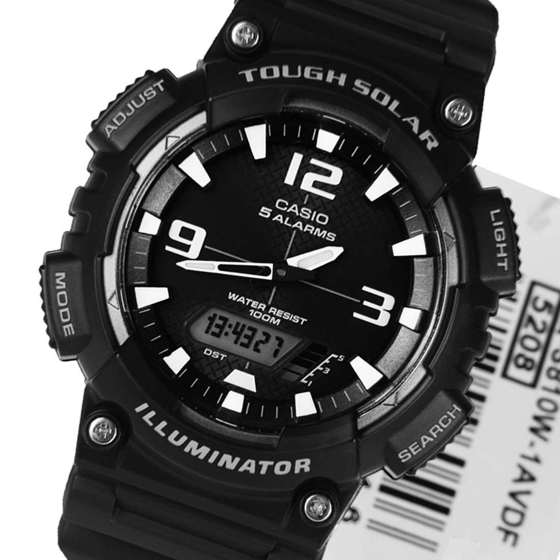 Casio AQ-S810W-1A Black Solar Powered Watch for Men-Watch Portal Philippines