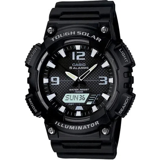 Casio AQ-S810W-1A Black Solar Powered Watch for Men-Watch Portal Philippines