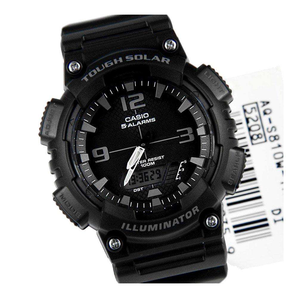 Casio AQ-S810W-1A2 Black Solar Powered Watch for Men-Watch Portal Philippines