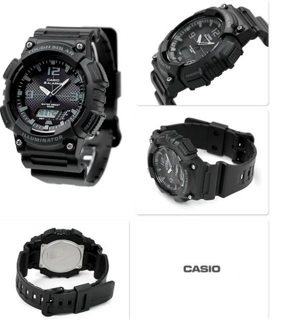 Casio AQ-S810W-1A2 Black Solar Powered Watch for Men-Watch Portal Philippines