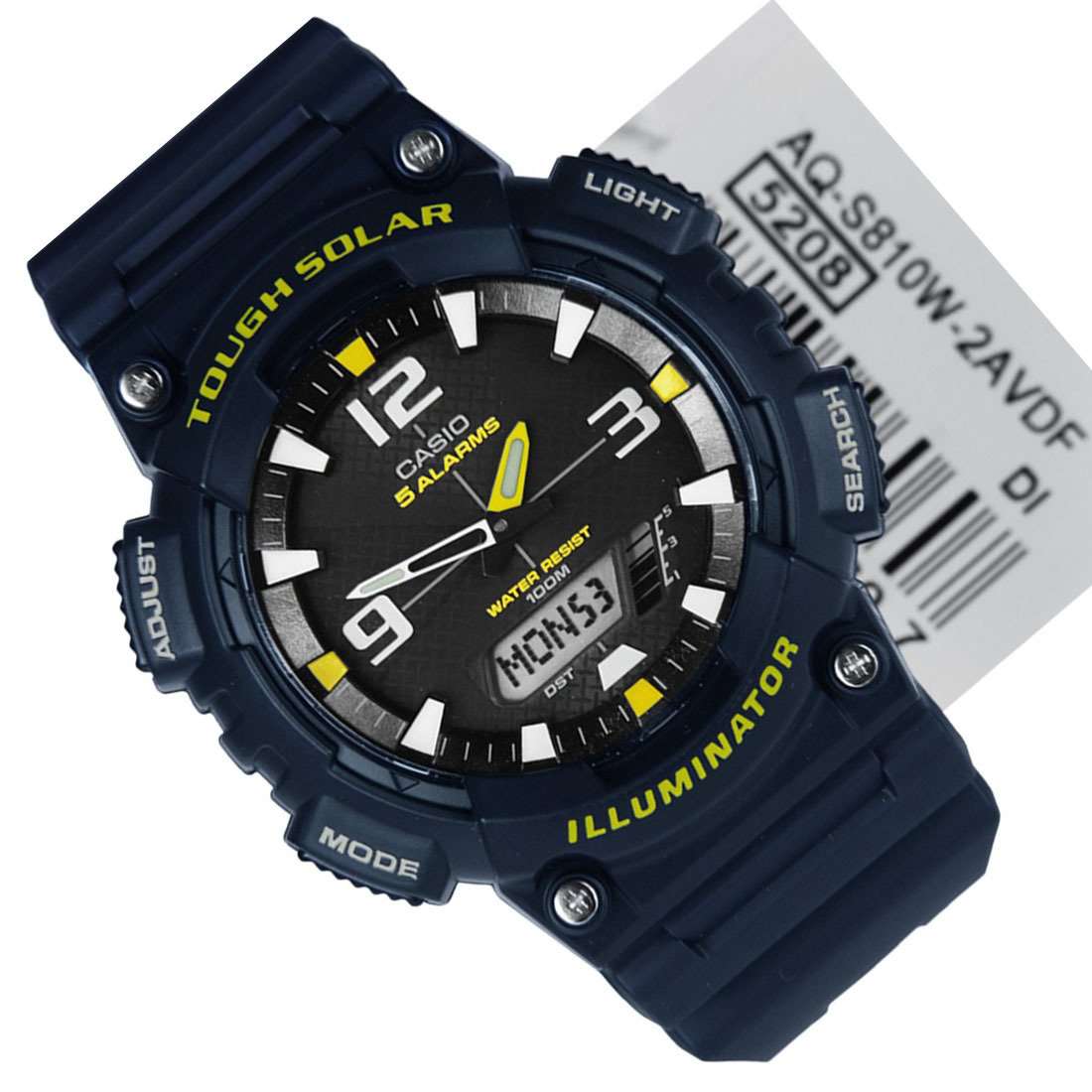 Casio AQ-S810W-2A Blue Solar Powered Watch for Men-Watch Portal Philippines