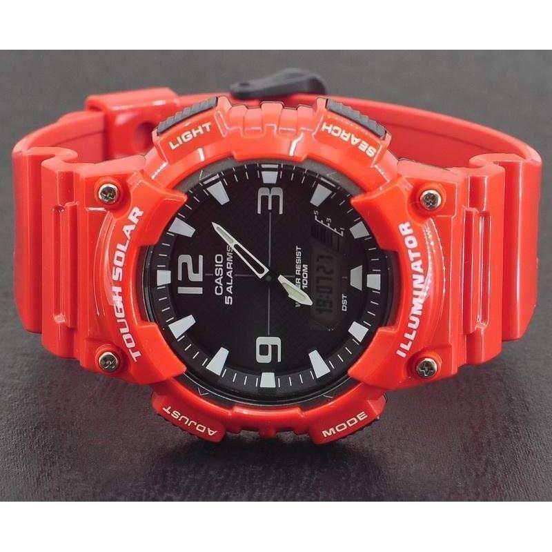 Casio AQ-S810WC-4A Red Solar Powered Watch For Men-Watch Portal Philippines