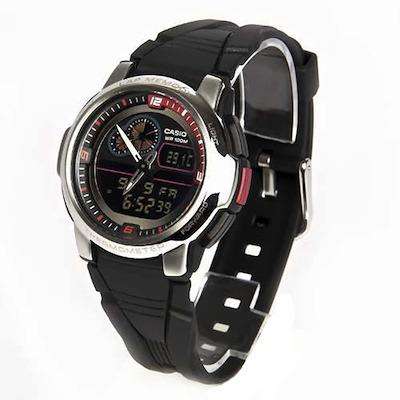 Casio AQF-102W-1BVDF Black Resin Watch for Men-Watch Portal Philippines