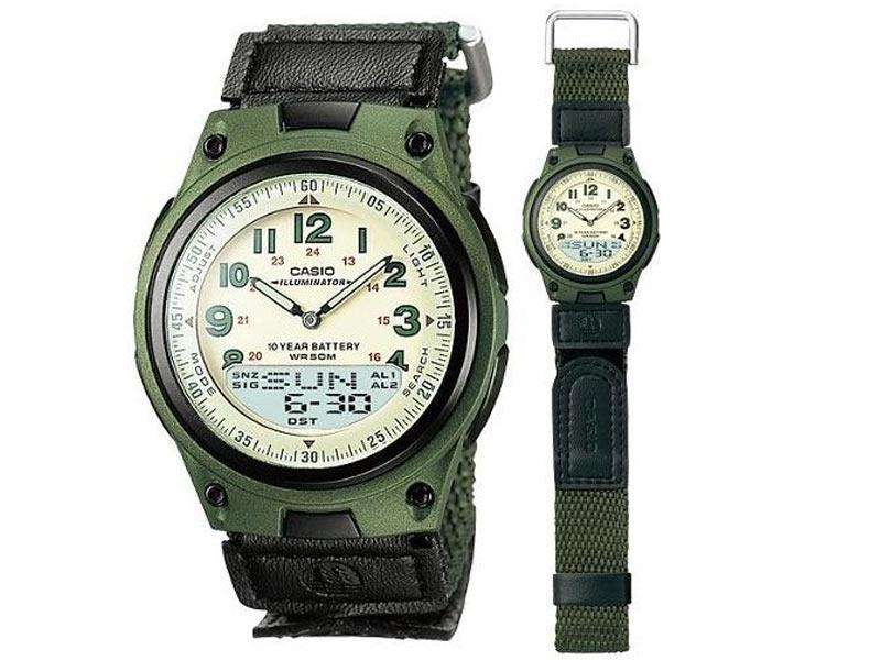 Casio AW-80V-3BVDF Green Nylon Watch For Men and Women-Watch Portal Philippines