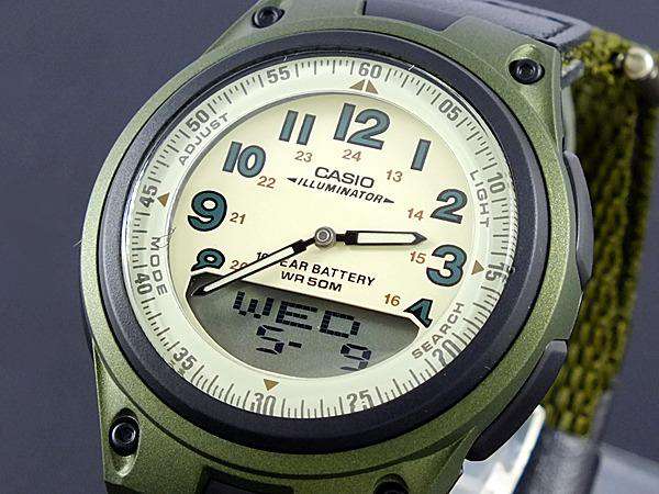 Casio AW-80V-3BVDF Green Nylon Watch For Men and Women-Watch Portal Philippines
