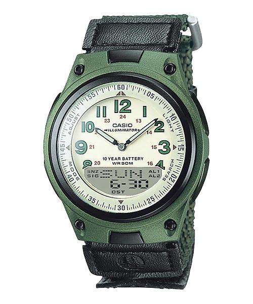 Casio AW-80V-3BVDF Green Nylon Watch For Men and Women-Watch Portal Philippines