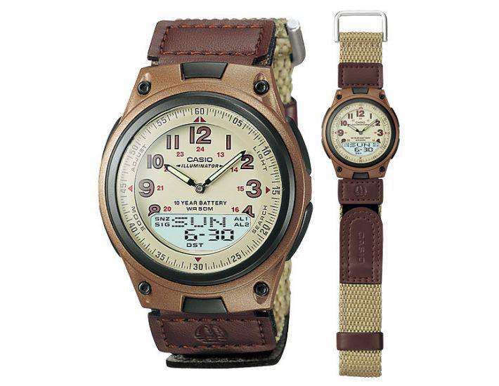 Casio AW-80V-5BVDF Brown Nylon Watch for Men and Women-Watch Portal Philippines