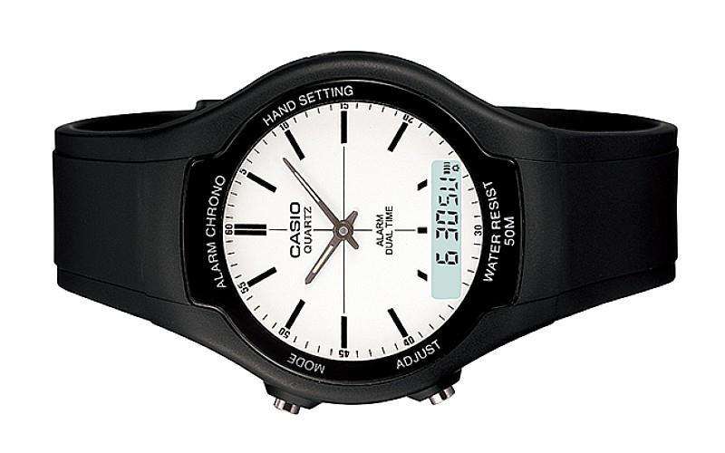 Casio AW-90H-7EVDF Black Resin Watch for Men and Women-Watch Portal Philippines