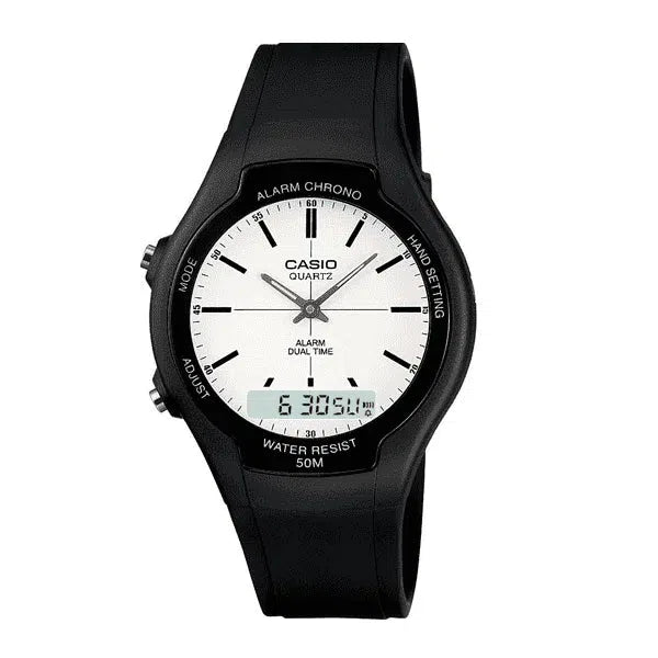 Casio AW-90H-7EVDF Black Resin Watch for Men and Women-Watch Portal Philippines