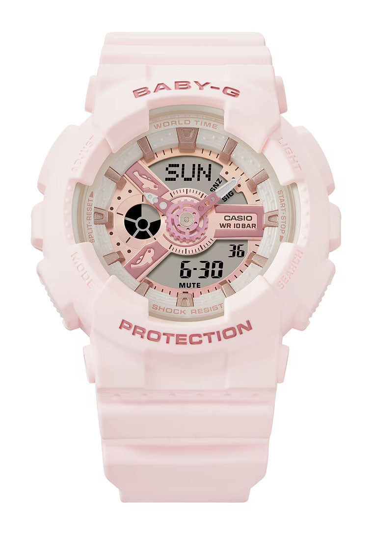 Casio Baby-g BA-110AQ-4A "Aqua Planet" Digital Analog Rubber Strap Watch For Women-Watch Portal Philippines