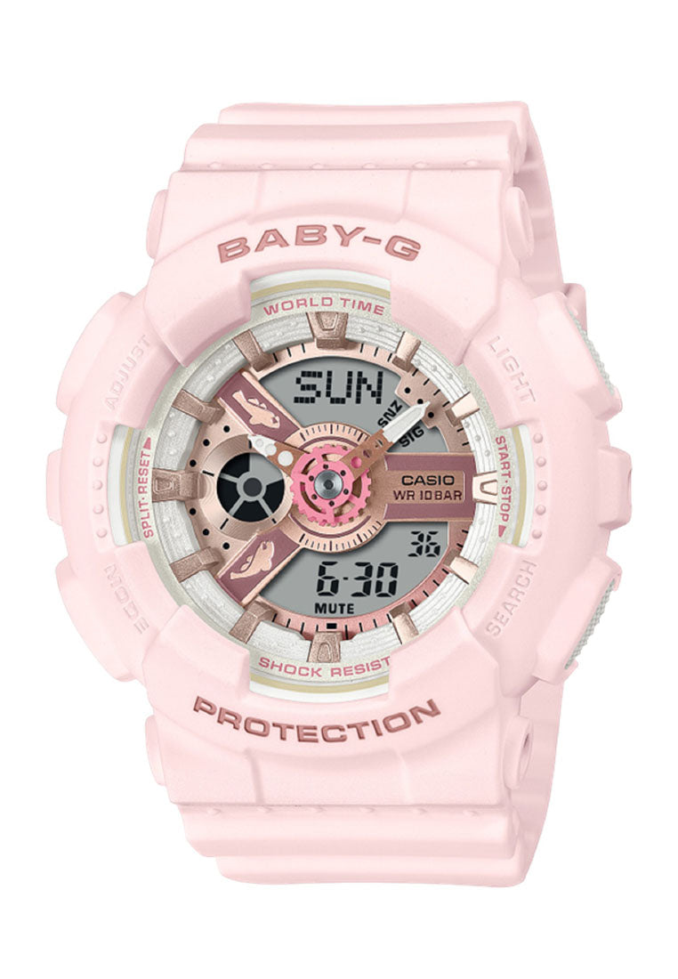Casio Baby-g BA-110AQ-4A "Aqua Planet" Digital Analog Rubber Strap Watch For Women-Watch Portal Philippines