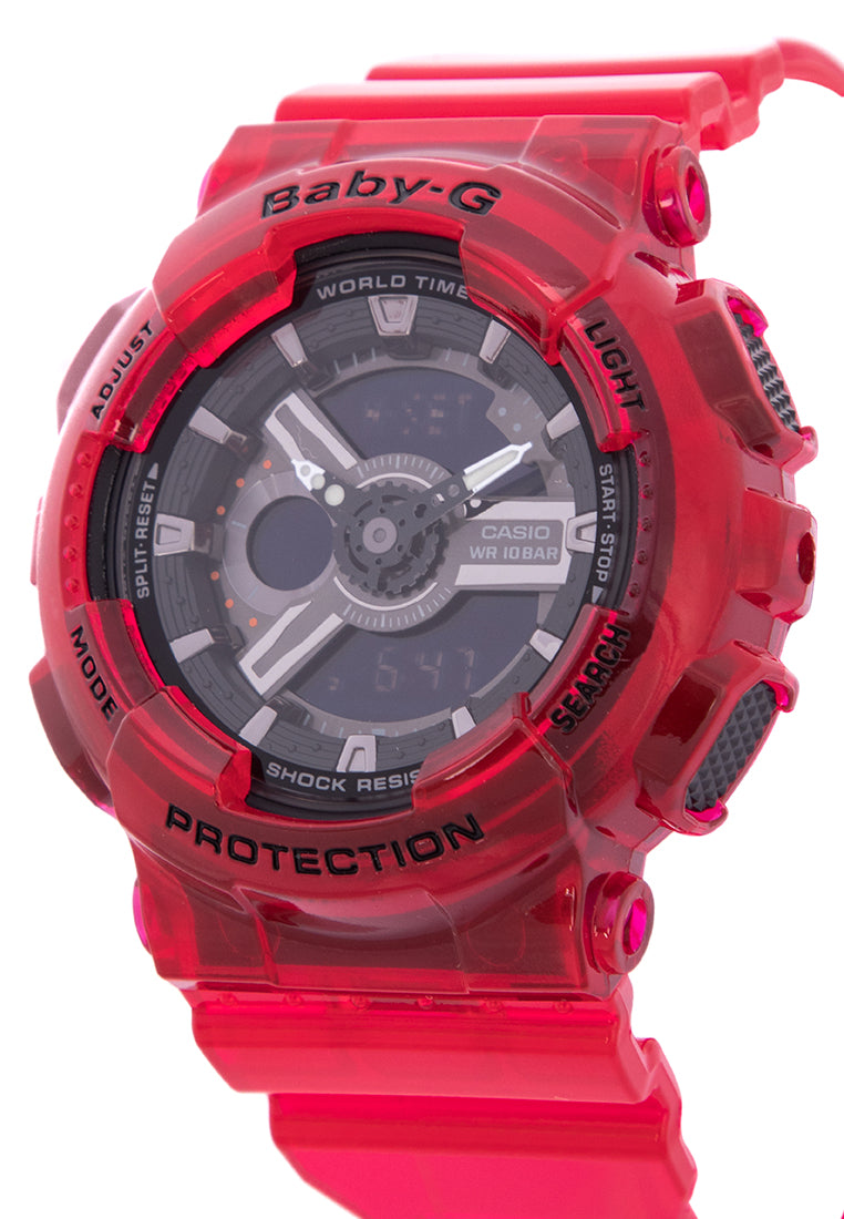 Casio Baby-g BA-110CR-4A Digital Analog Rubber Strap Watch For Women-Watch Portal Philippines
