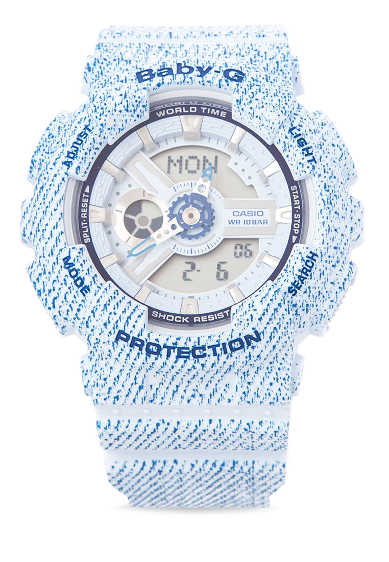 Casio Baby-g BA-110DC-2A3 Digital Analog Rubber Strap Watch For Women-Watch Portal Philippines