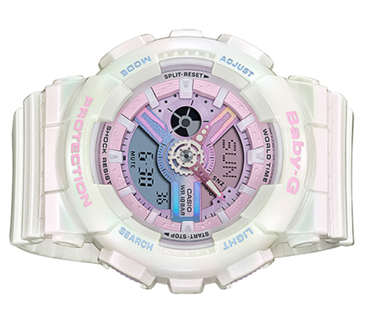 Casio Baby-g BA-110PL-7A1DR Digital Analog Rubber Strap Watch For Women-Watch Portal Philippines
