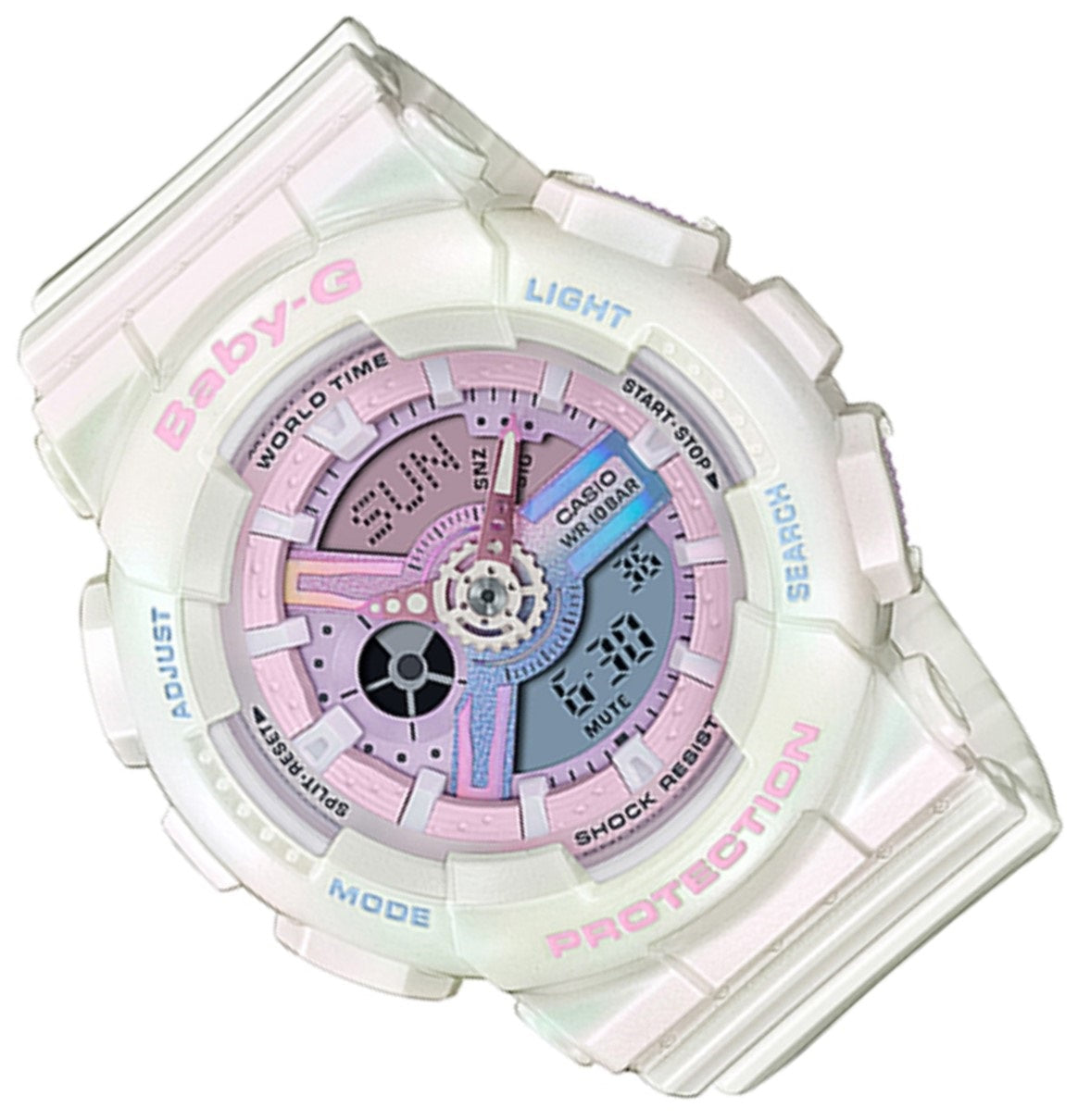 Casio Baby-g BA-110PL-7A1DR Digital Analog Rubber Strap Watch For Women-Watch Portal Philippines