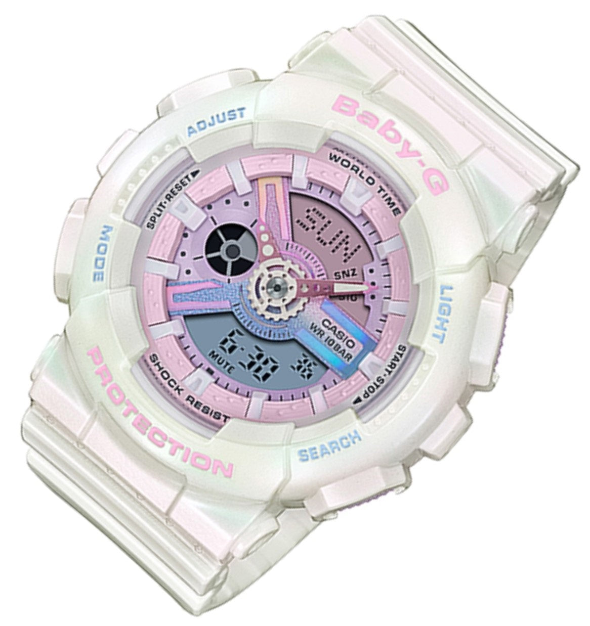 Casio Baby-g BA-110PL-7A1DR Digital Analog Rubber Strap Watch For Women-Watch Portal Philippines