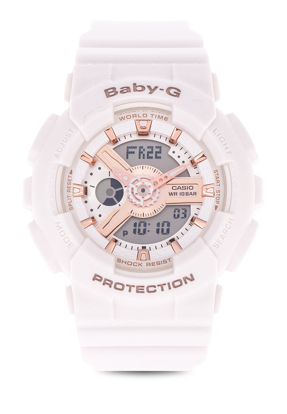 Casio Baby-g BA-110RG-7A Digital Analog Rubber Strap Watch For Women-Watch Portal Philippines