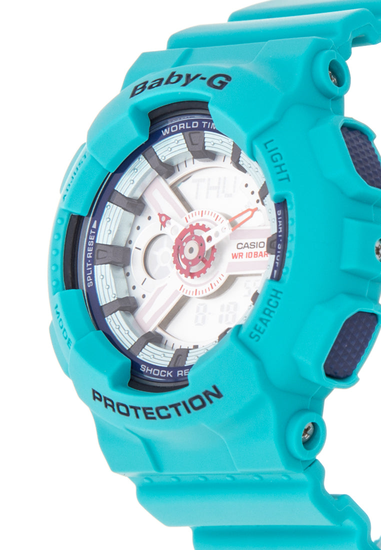 Casio Baby-g BA-110SN-3A Digital Analog Rubber Strap Watch For Women-Watch Portal Philippines