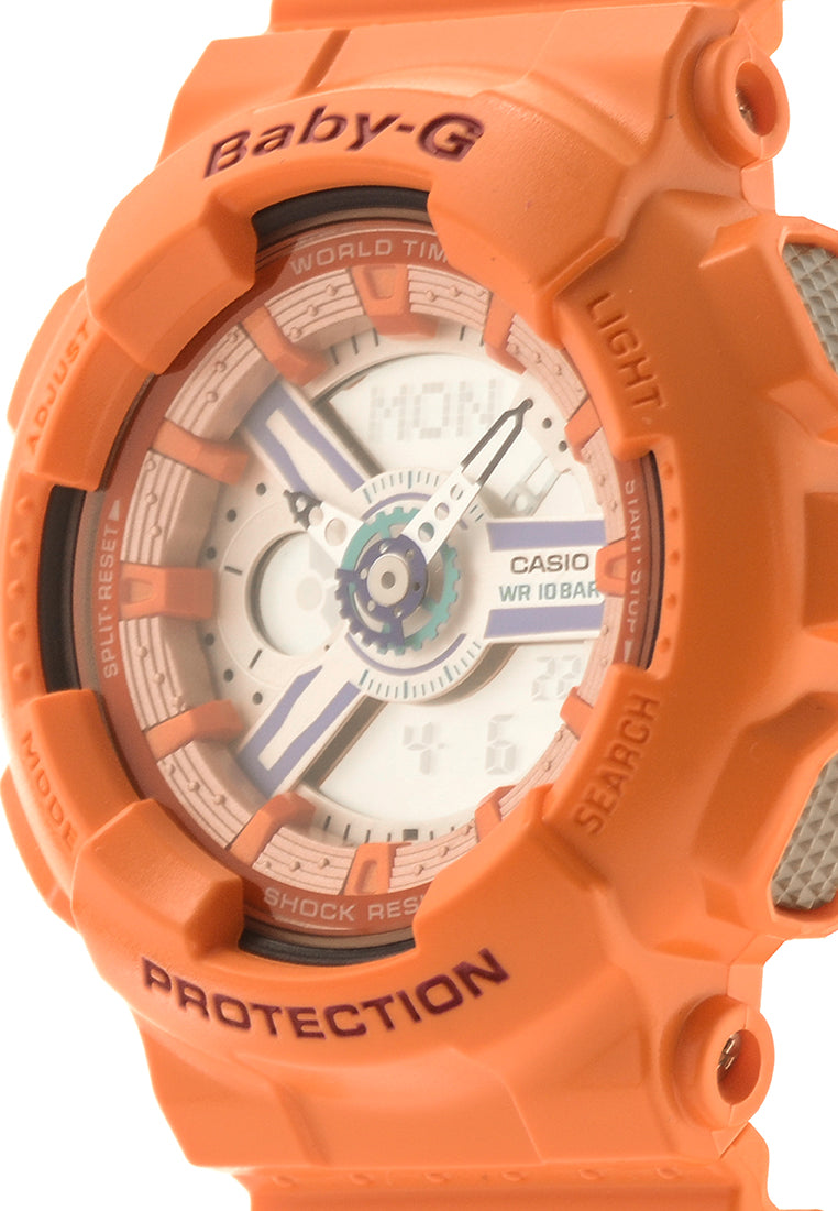Casio Baby-g BA-110SN-4A Digital Analog Rubber Strap Watch For Women-Watch Portal Philippines