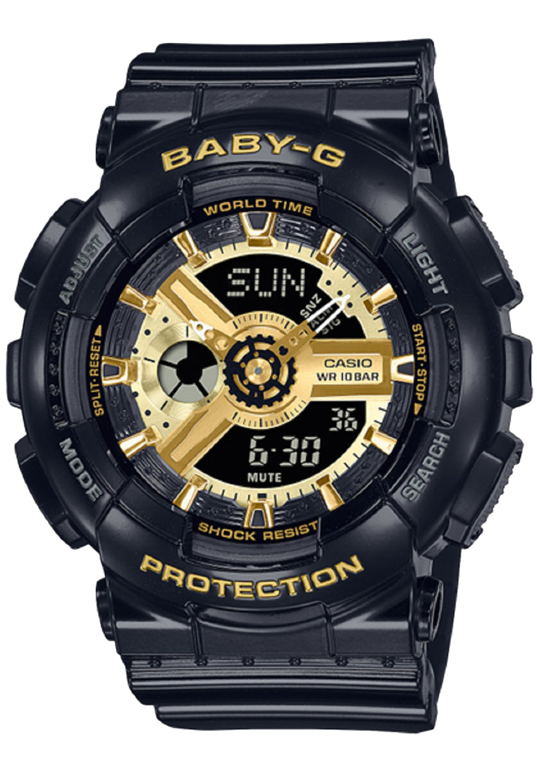 CASIO Baby-G BA-110BC-1A Women's Watch - Analog-Digital, Shock Resistant, Black