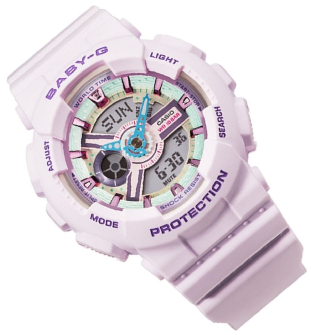Casio Baby-g BA-110XPM-6A Digital Analog Rubber Strap Watch For Women-Watch Portal Philippines