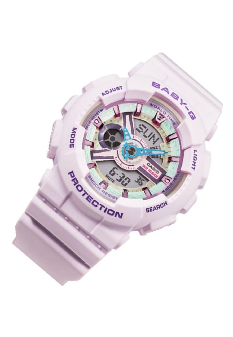 Casio Baby-g BA-110XPM-6A Digital Analog Rubber Strap Watch For Women-Watch Portal Philippines
