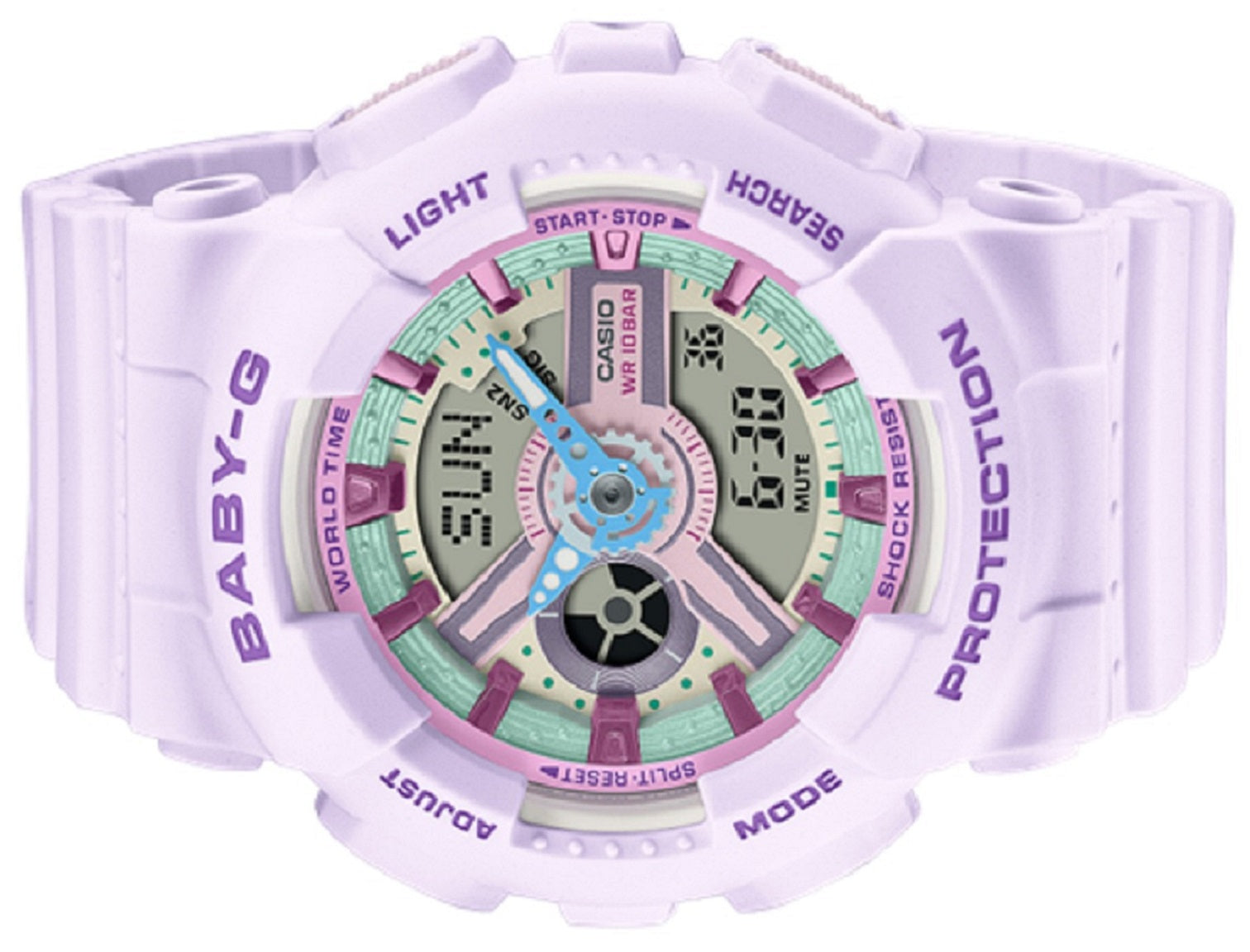 Casio Baby-g BA-110XPM-6A Digital Analog Rubber Strap Watch For Women-Watch Portal Philippines