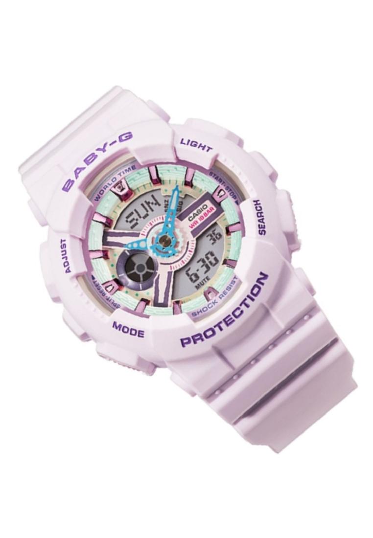 Casio Baby-g BA-110XPM-6A Digital Analog Rubber Strap Watch For Women-Watch Portal Philippines
