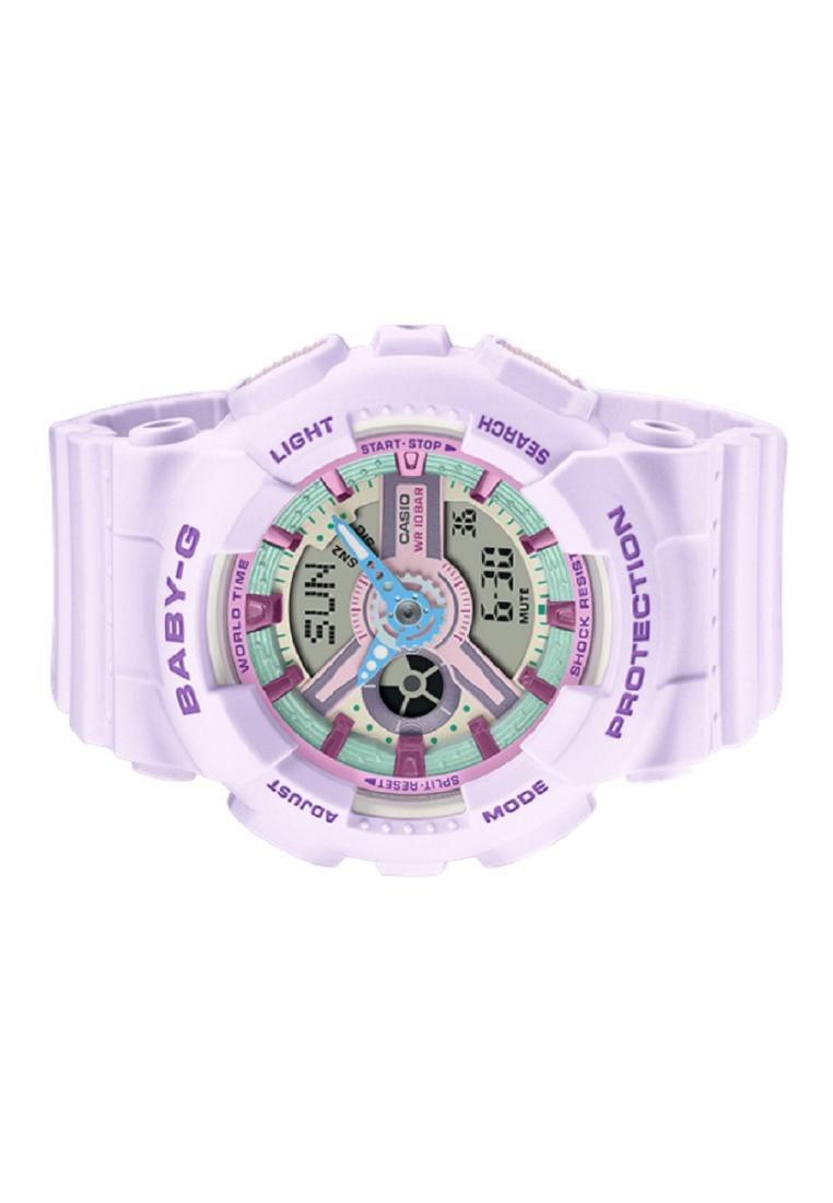 Casio Baby-g BA-110XPM-6A Digital Analog Rubber Strap Watch For Women-Watch Portal Philippines