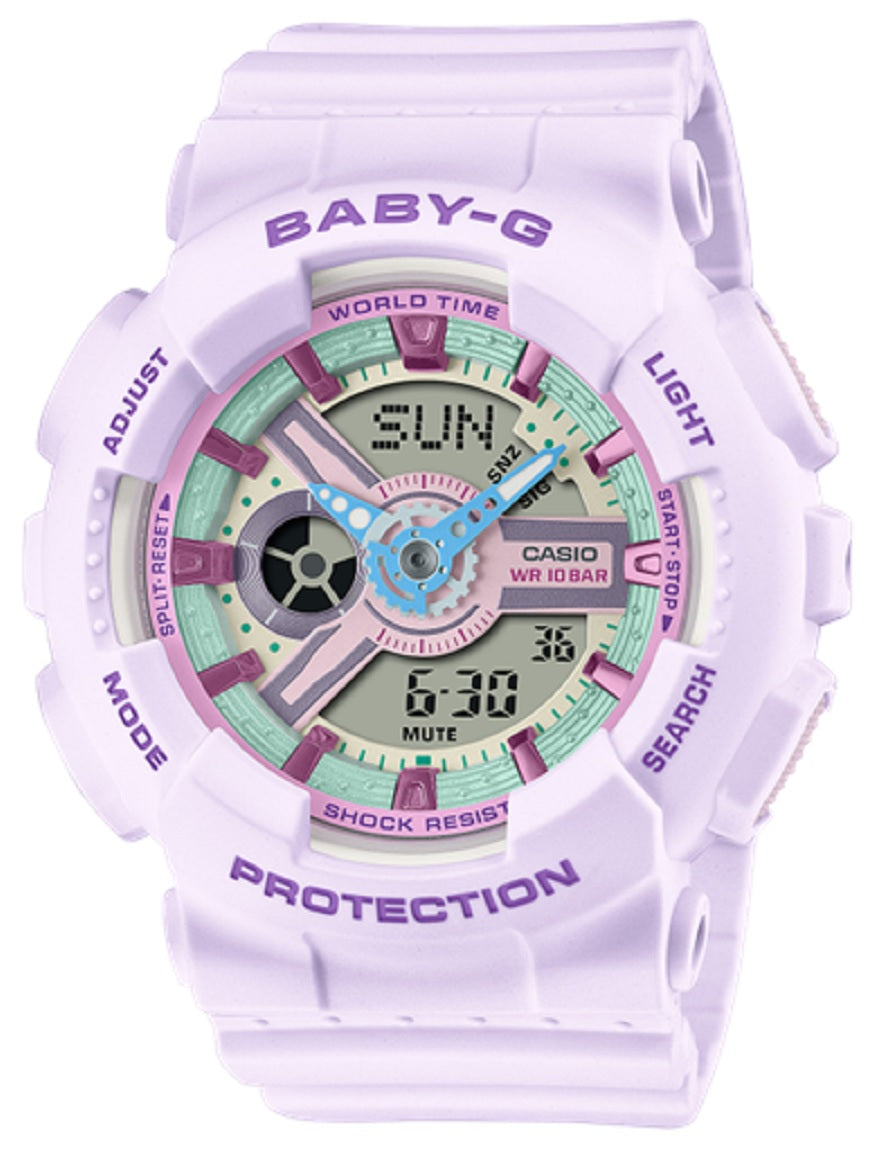 Casio Baby-g BA-110XPM-6A Digital Analog Rubber Strap Watch For Women-Watch Portal Philippines