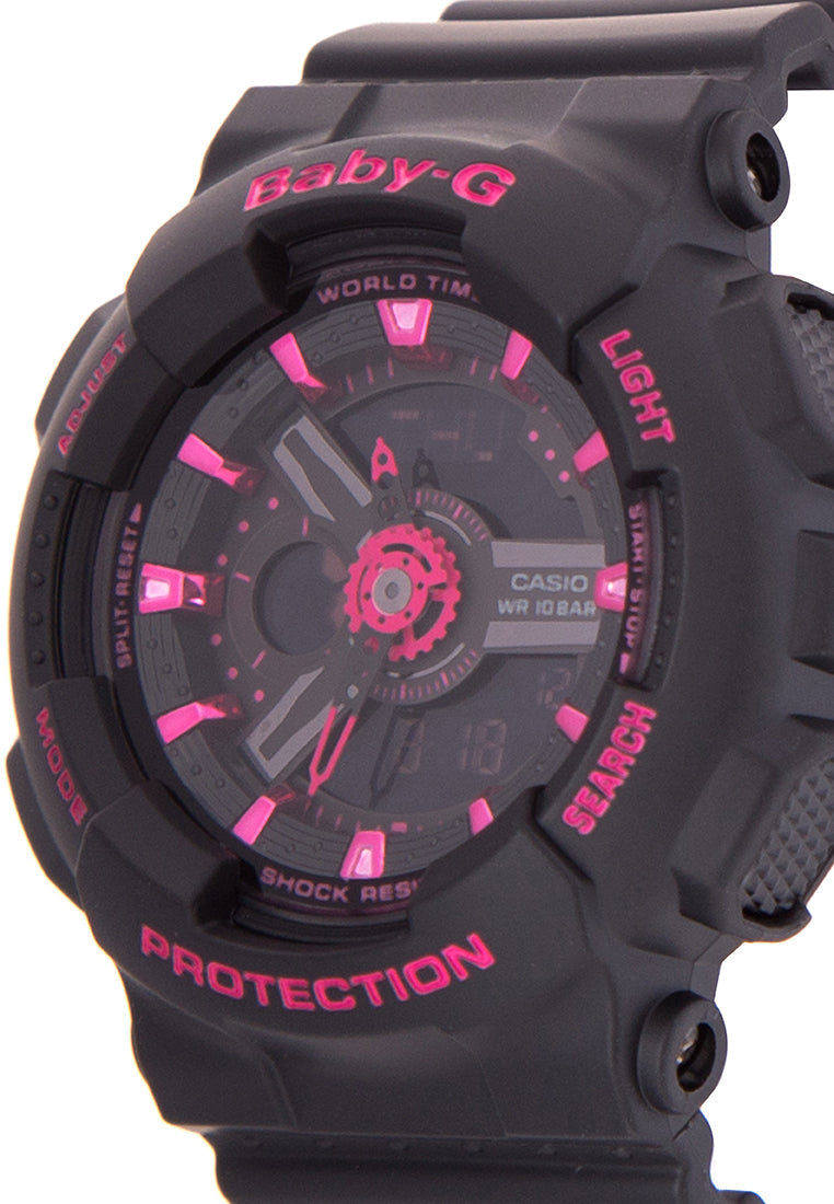 Casio Baby-g BA-111-1A Digital Analog Rubber Strap Watch For Women-Watch Portal Philippines