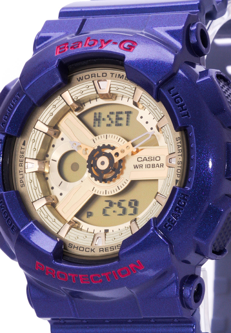 Casio Baby-g BA-111GGC-2A Digital Analog Rubber Strap Watch For Women-Watch Portal Philippines