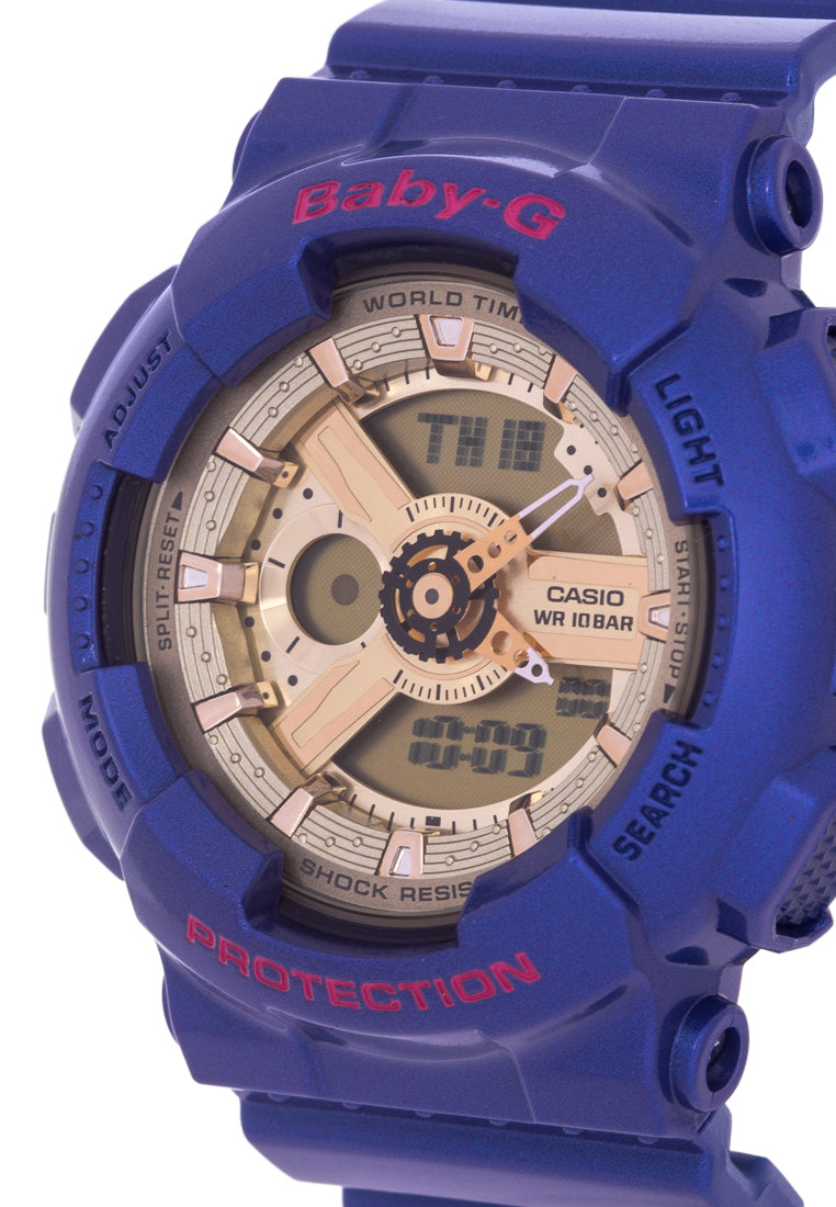 Casio Baby-g BA-111GGC-2A Digital Analog Rubber Strap Watch For Women-Watch Portal Philippines