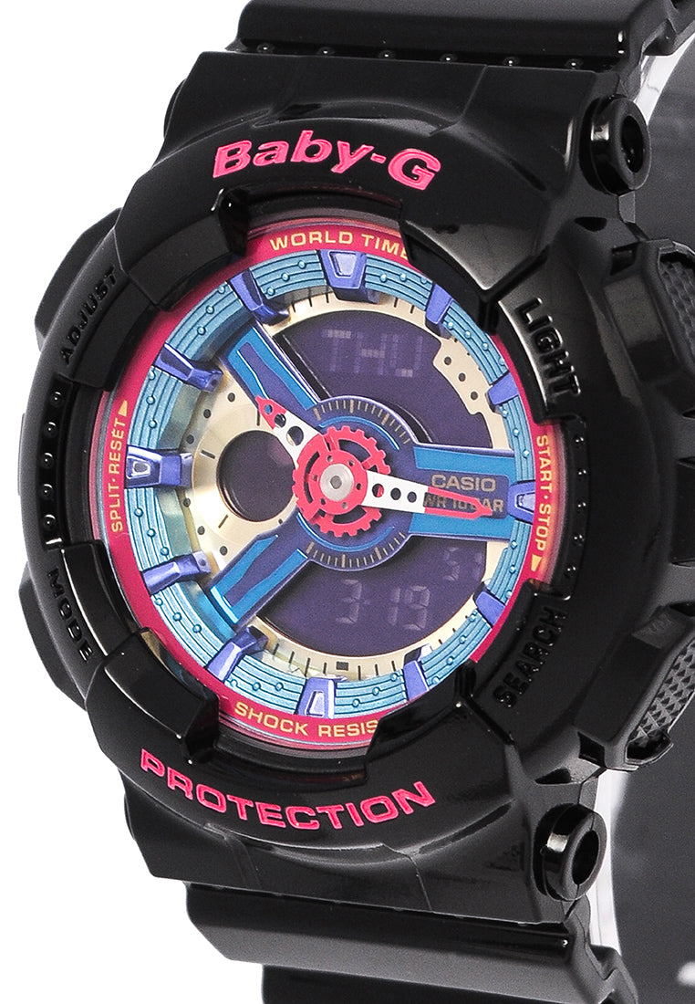 Casio Baby-g BA-112-1A Digital Analog Rubber Strap Watch For Women-Watch Portal Philippines
