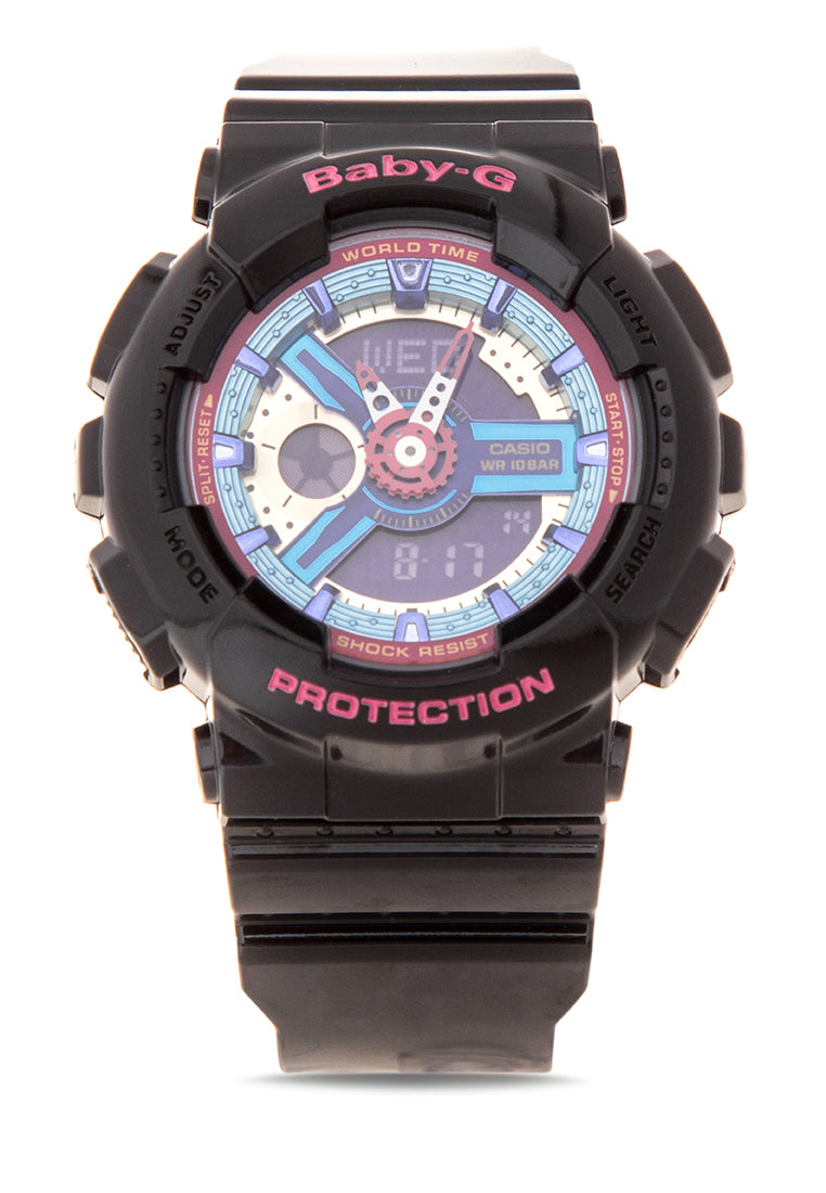 Casio Baby-g BA-112-1A Digital Analog Rubber Strap Watch For Women-Watch Portal Philippines