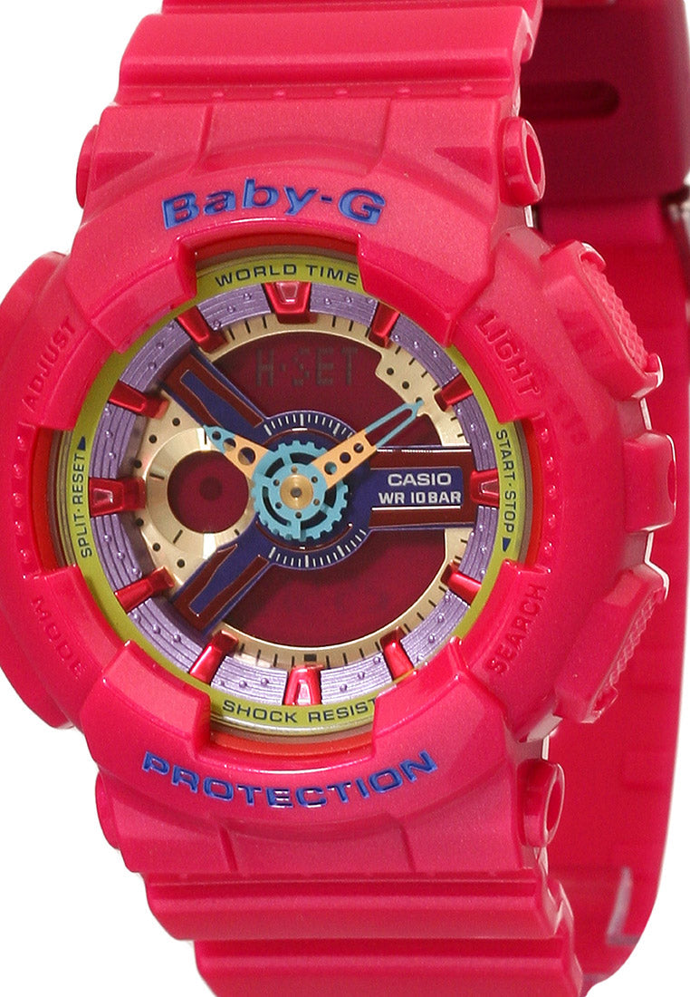 Casio Baby-g BA-112-4A Digital Analog Rubber Strap Watch For Women-Watch Portal Philippines