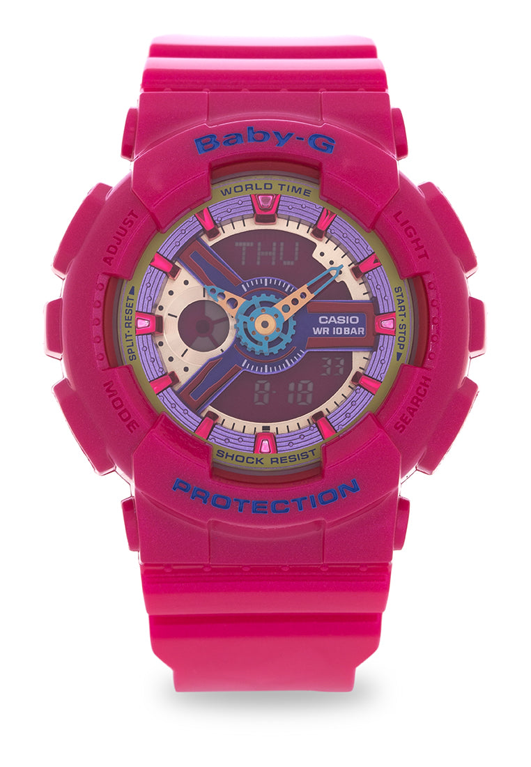 Casio Baby-g BA-112-4A Digital Analog Rubber Strap Watch For Women-Watch Portal Philippines